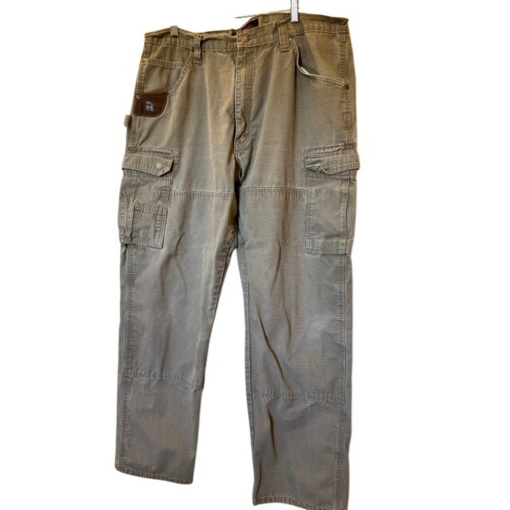 Wrangler RIGGS Workwear Ripstop Cargo Pants Khaki Tan 40x34 3W060BR